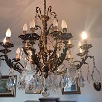 LAMPADARIO con gocce in  cristallo