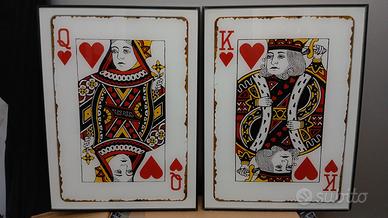 QUADRI RAFFIGURANTI CARTE DA GIOCO