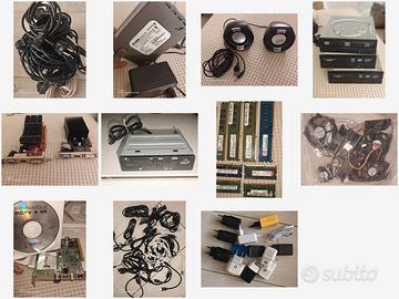 Lotto completo componenti PC, schede, RAM e cavi