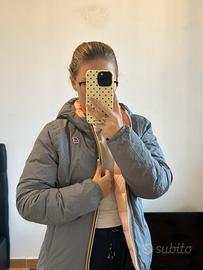 Giubbotto k-way reversibile rosa grigio nuovo
