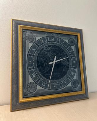 Orologio da parete vetro e legno