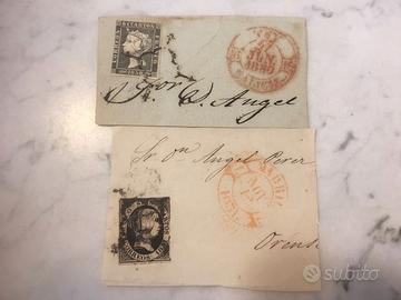 Lotto Spagna primi francobolli su frammento