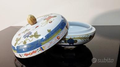 Zuppiera/Vaso con coperchio su tre piedi, Faenza
