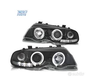 FARI BMW E46 2 PORTE 99-03 ANGEL EYES LED SFONDO N