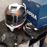 Casco HJC rpha 70 guanti e 2 paia di stivali
