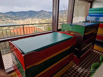 N. 20 lettini in legno bambini