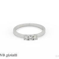 Anello trilogy in oro bianco diamanti ct 0,24