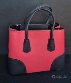 Nuova borsa convertibile rossa nera:passione+amore