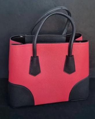 Nuova borsa convertibile rossa nera:passione+amore