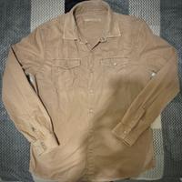 Camicia in denim color cammello, taglia M