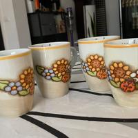 Set 4 tazze Thun country - giraoli e coccinella