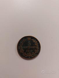 5 centesimi 1867.