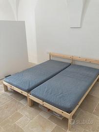 Letti singoli con materassini