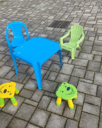 tavolino sedie e sgabelli bambini