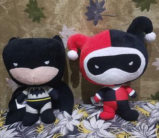 Peluche DC Comics Batman e Harley Quinn Chibi