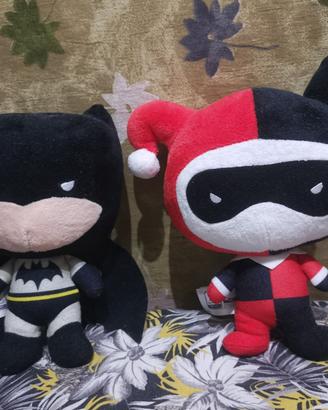 Peluche DC Comics Batman e Harley Quinn Chibi
