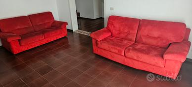 Coppia Divani  rossi in Alcantara