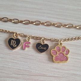 Bracciale personalizzabile lettera segno zampa 