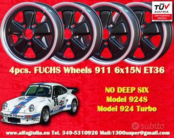 4 pz. cerchi Porsche Fuchs 6x15 ET36 911 -1989 914