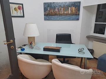 scrivania di cristallo