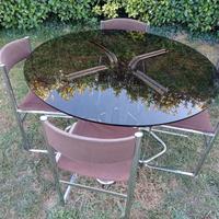 Tavolo pranzo e 4 sedie design Giotto Stoppino 