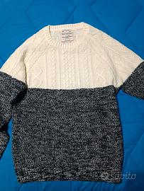 Maglione uomo bianco-blu