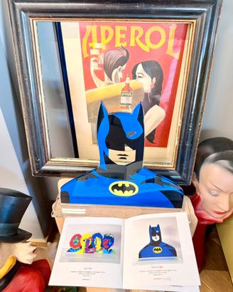 Marco Lodola opera serigrafica Batman plex Pop Art