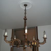 Lampadario in legno anni 70