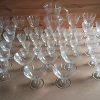 Bicchieri in vetro varie grandezze anni '55