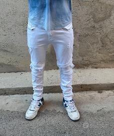 Jeans Skinny Bianchi Yes Design - Taglia S strappa