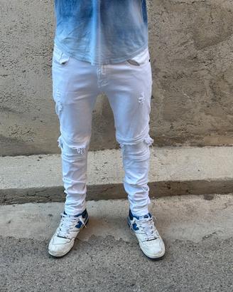 Jeans Skinny Bianchi Yes Design - Taglia S strappa