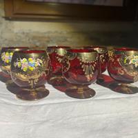 Bicchieri in vetro di murano