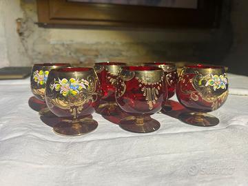 Bicchieri in vetro di murano