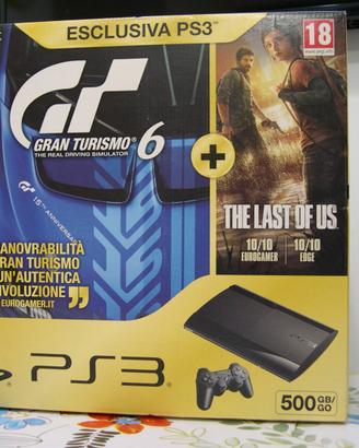 PS3 ultraslim 500GB+granturismo6 & the last of us