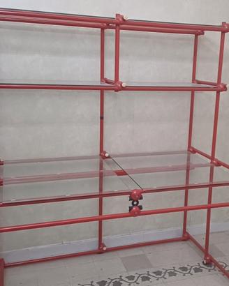 Scaffalatura tubolare componibile