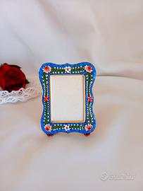 porta fotografie vintage decorazione micro mosaico