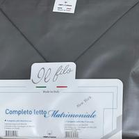 Completo letto matrimoniale grigio scuro