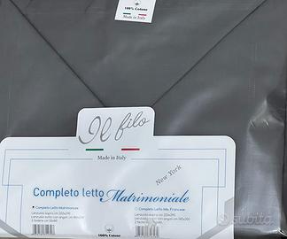 Completo letto matrimoniale grigio scuro