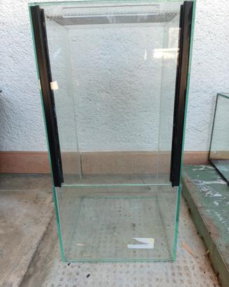 Terrario in vetro 20x20x40h