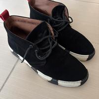 Del Toro shoes - Nera e suola vernice bianca