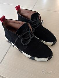 Del Toro shoes - Nera e suola vernice bianca