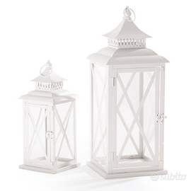 Lanterne in Metallo Bianca