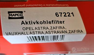 filtro abitacolo opel astra,zafira 