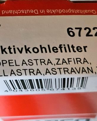 filtro abitacolo opel astra,zafira 