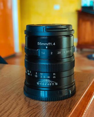 Lente obiettivo 7artisans, 55mm f/1.4