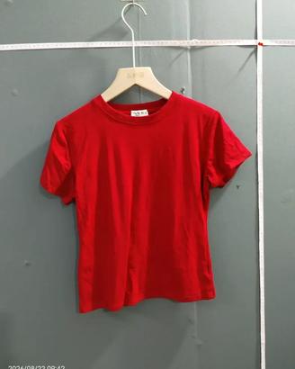 Top corto rosso