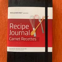 Moleskine ricettario personale.