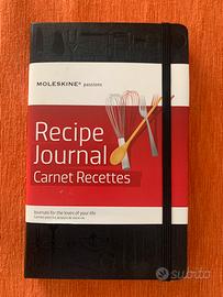 Moleskine ricettario personale.
