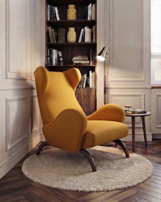 poltrona bergère giallo ocra 