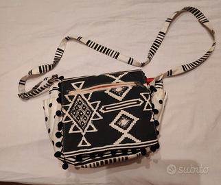 borsa tracolla in tela 